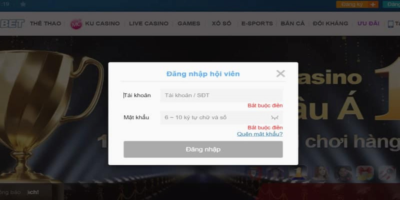 Đăng nhập Kubet với trình tự đơn giản nhanh chóng nhất 